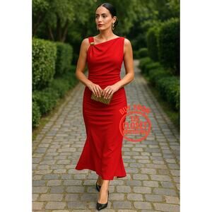 Zara Red Midi Dress
